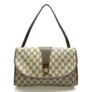 Gucci Hobo Bag Clutch GG Supreme Sherry Brown